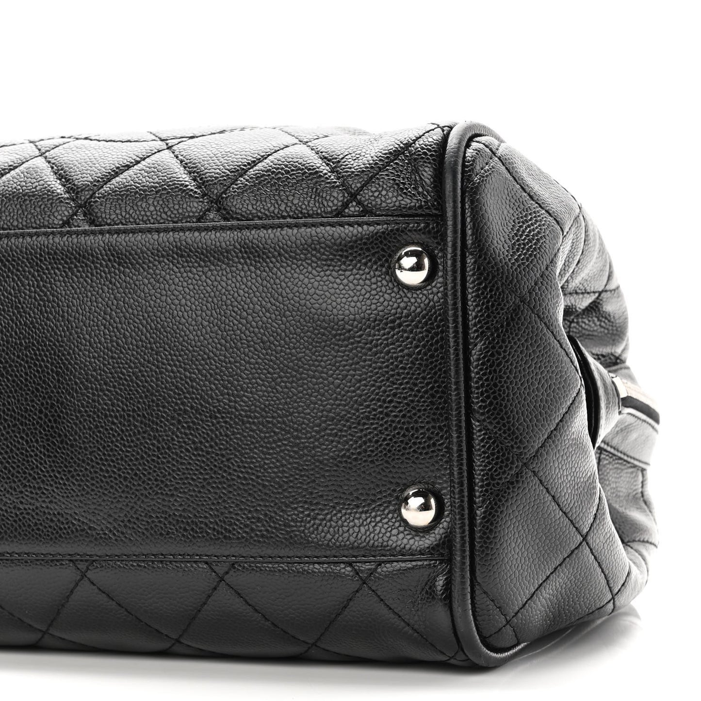 Caviar Quilted CC Timeless Bowler Black