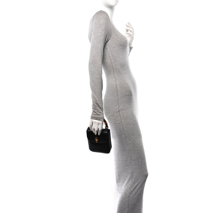 Gucci Calfskin Mini Bamboo Top Handle 3 Way Shoulder Bag Black 2 of 9
