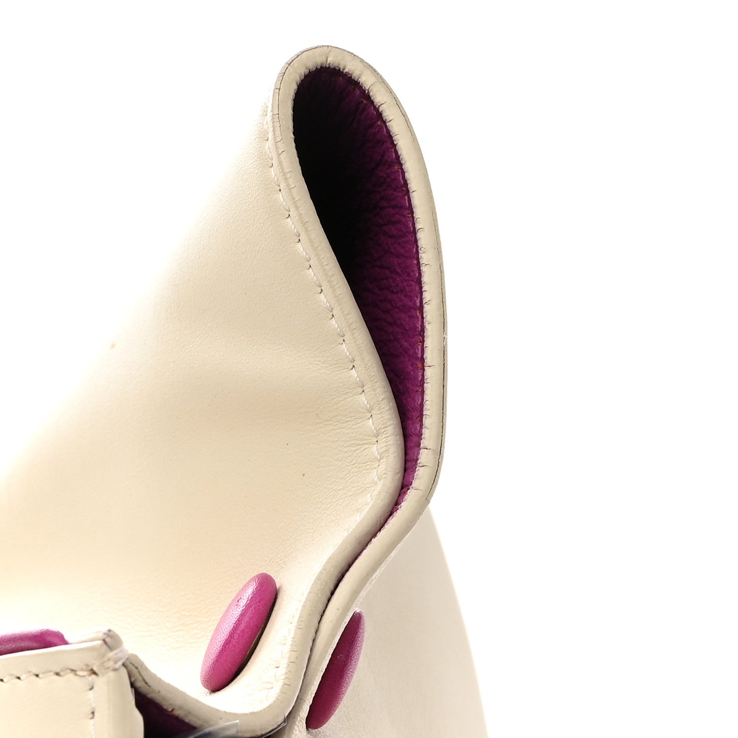 Celine Smooth Calfskin Small Trapeze White Magenta 11 of 13