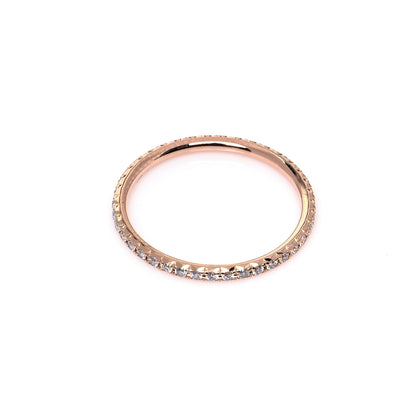 Tiffany 18K Rose Gold Diamond Metro Ring 49 4.75 4 of 6
