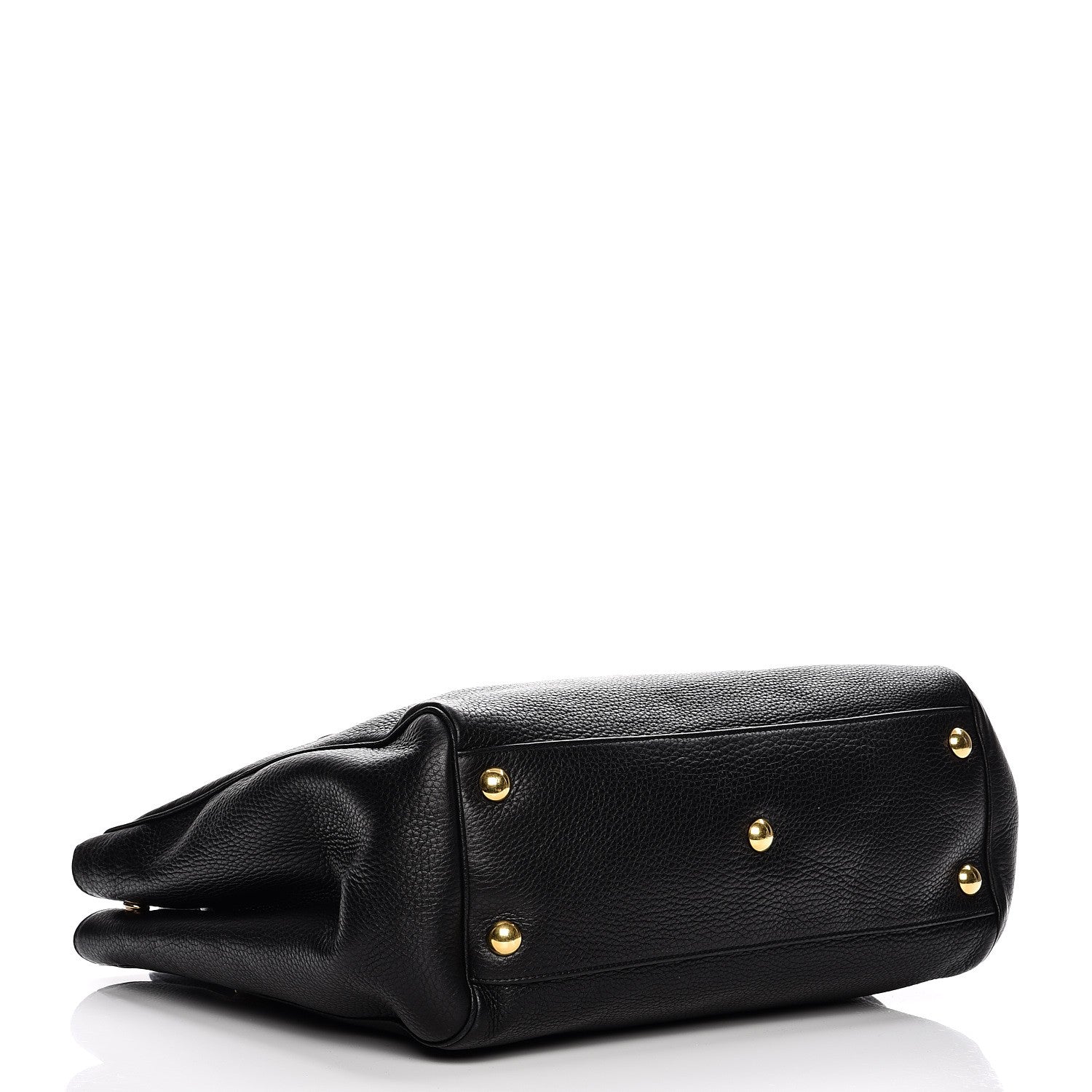 Gucci Pebbled Calfskin Medium 1973 Tote Black 4 of 21