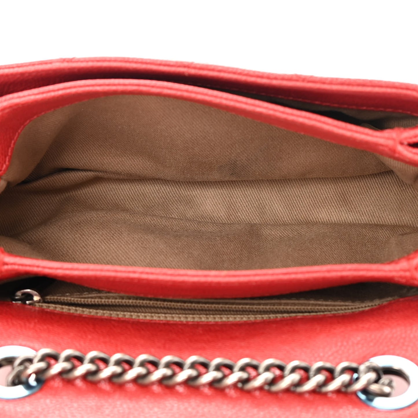 Caviar Quilted Mini Simply CC Flap Red