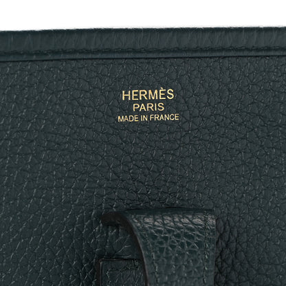 Hermes Taurillon Clemence Evelyne III PM Vert Cypress 6 of 11
