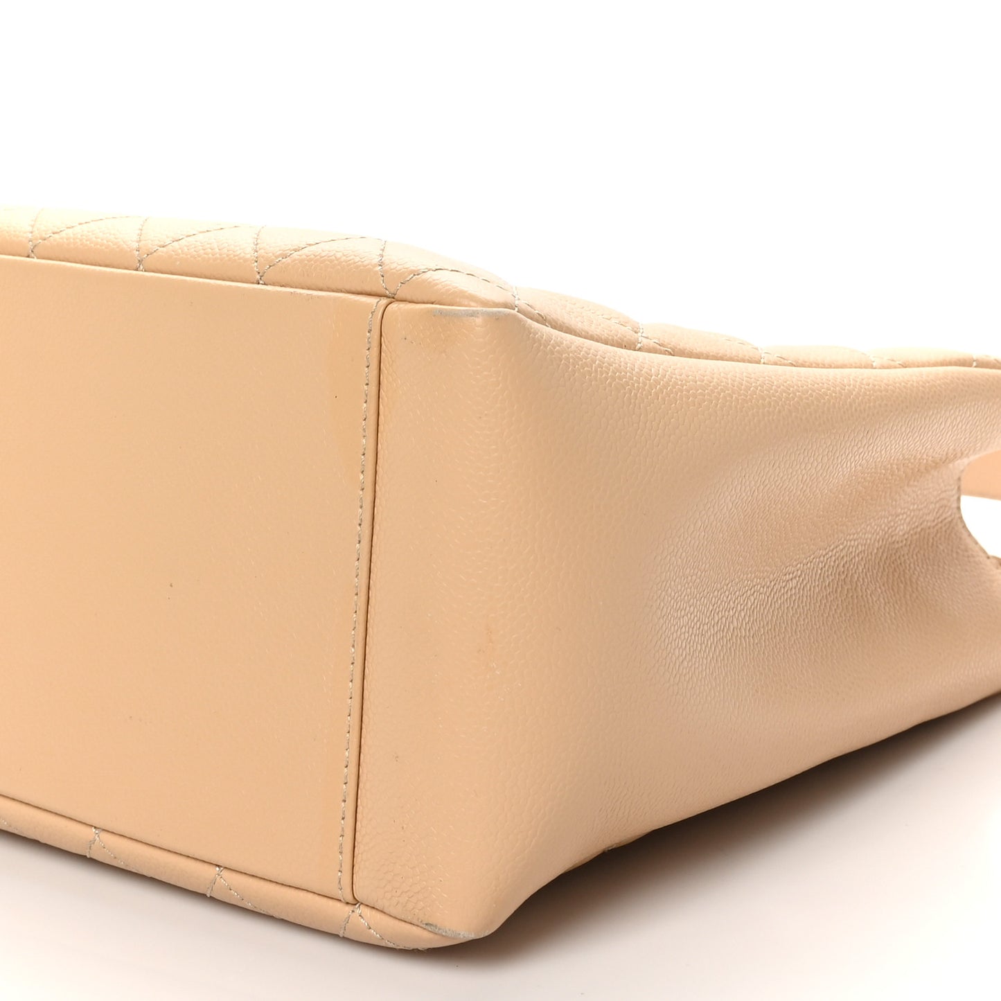 Caviar Quilted Grand Shopping Tote GST Beige