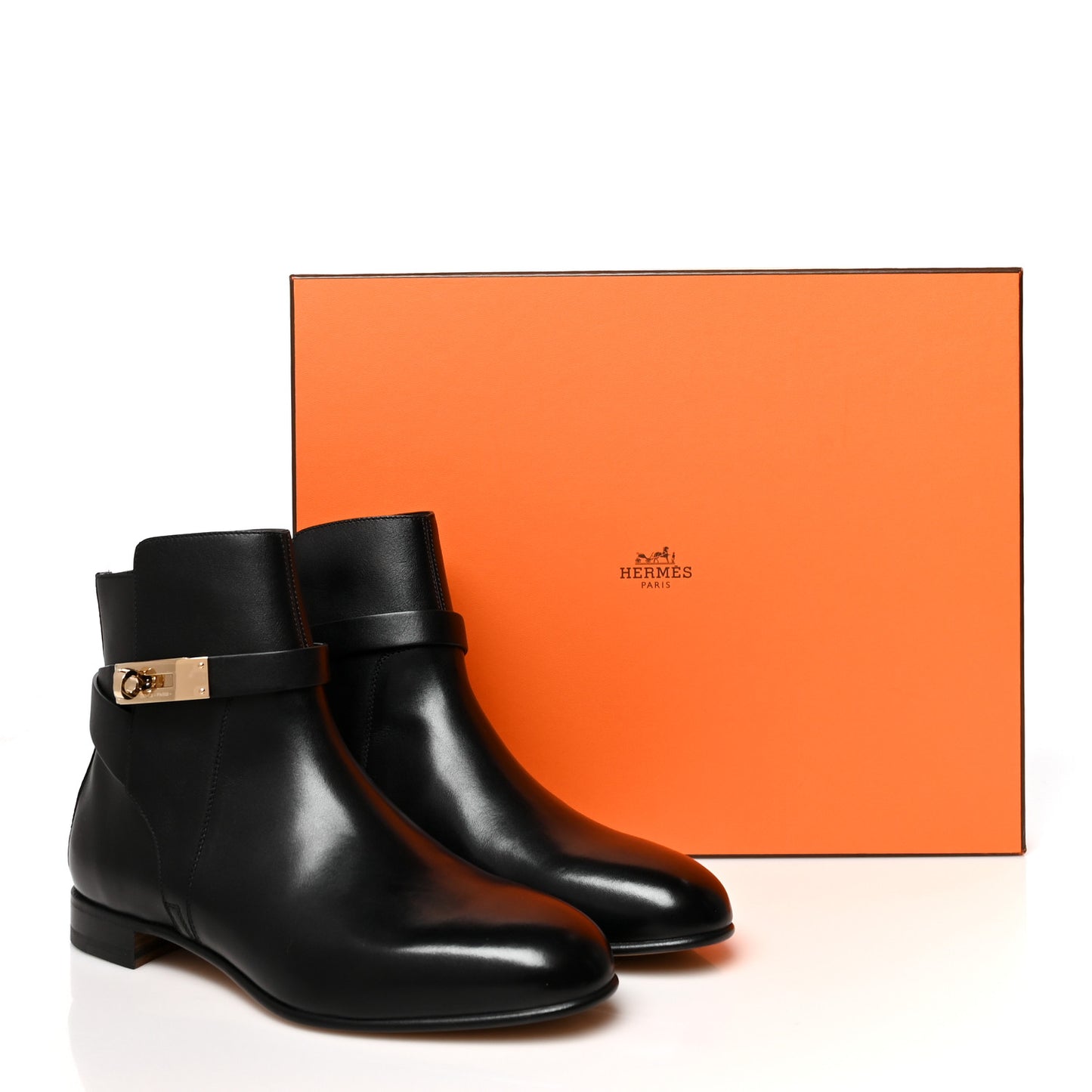Calfskin Neo Low Boots 38.5 Black