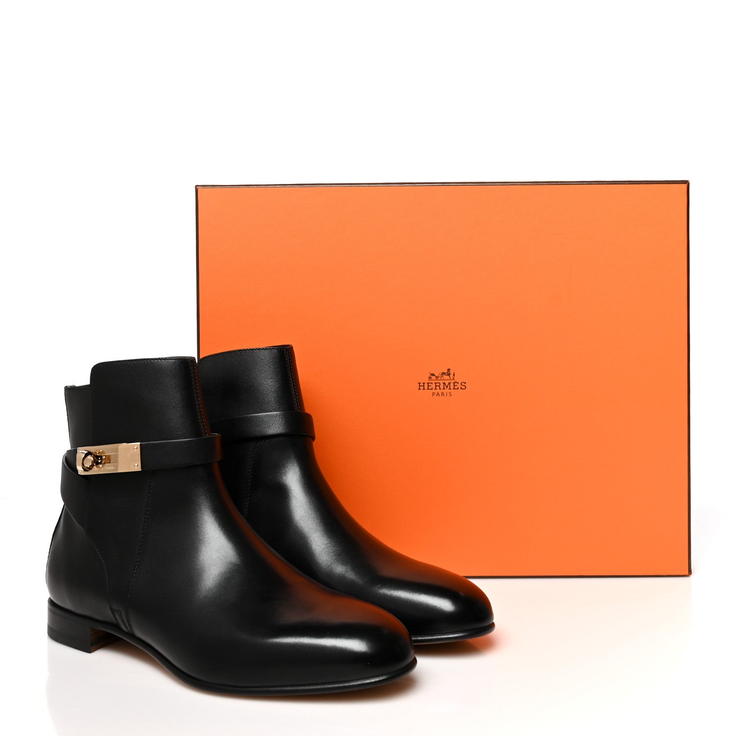 Hermes Calfskin Neo Low Boots 38.5 Black 8 of 8