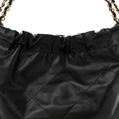 Chanel Shiny Calfskin Quilted Small Chanel 22 Black 9 of 11