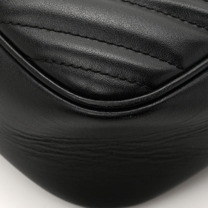 Gucci Calfskin Matelasse Small GG Marmont Chain Shoulder Bag Black 15 of 16