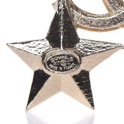 Chanel Baguette Crystal CC Star Brooch Gold 4 of 5