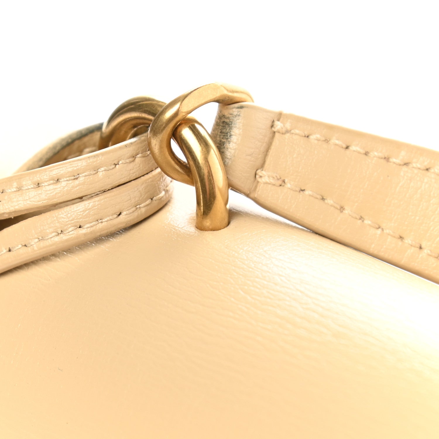 Saint Laurent Smooth Calfskin Medium Monogram Sunset Satchel Beige 12 of 13