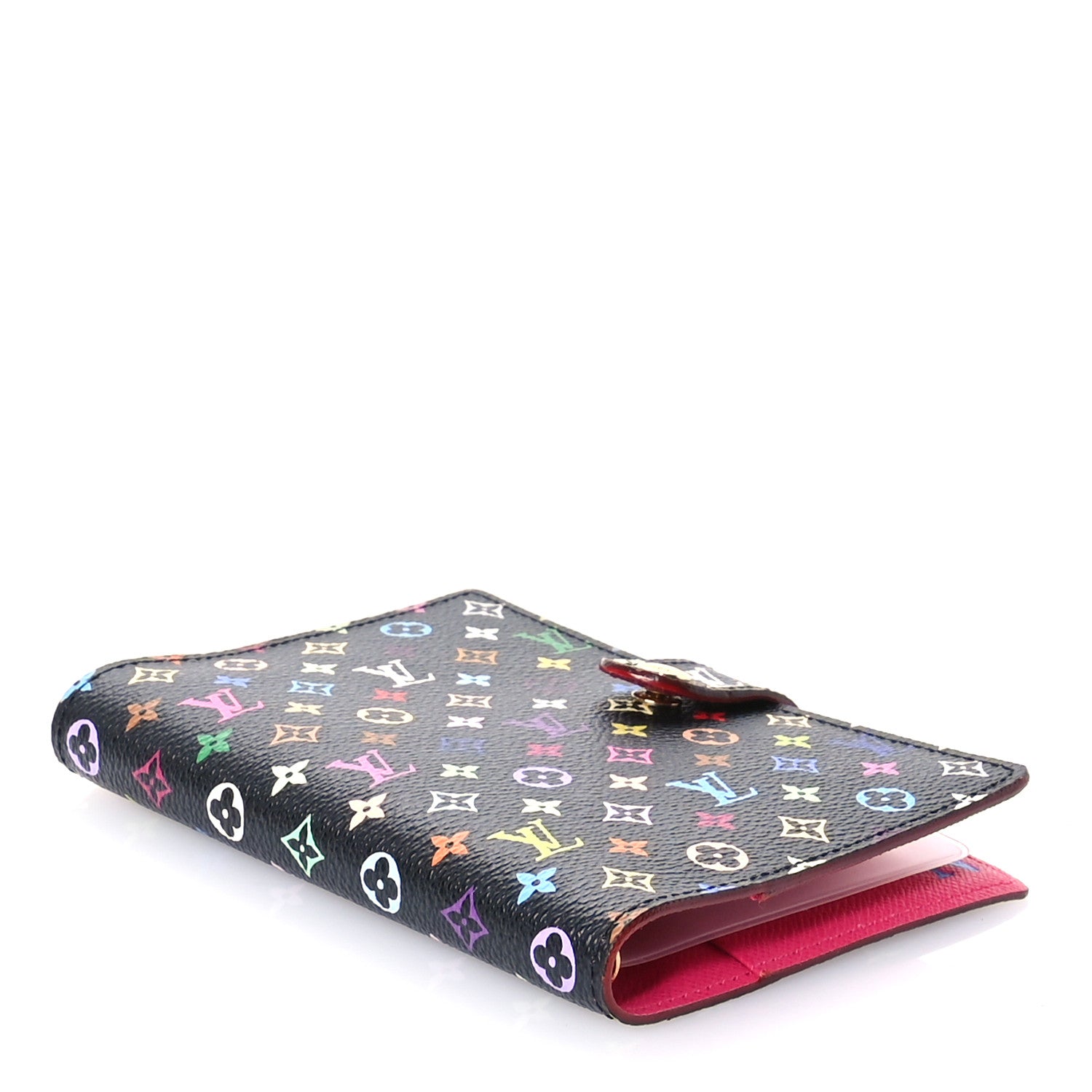 Louis Vuitton Monogram Multicolor Small Ring Agenda Cover Black Grenade 4 of 9