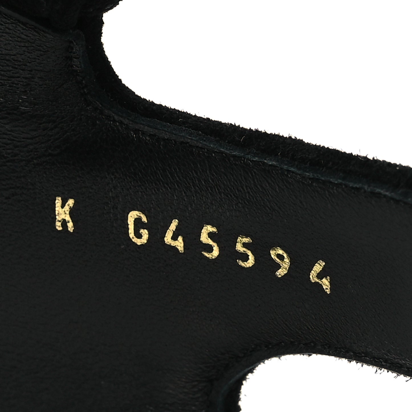 Suede Calfskin Peep Toe Wedge Sandals 40.5 Black