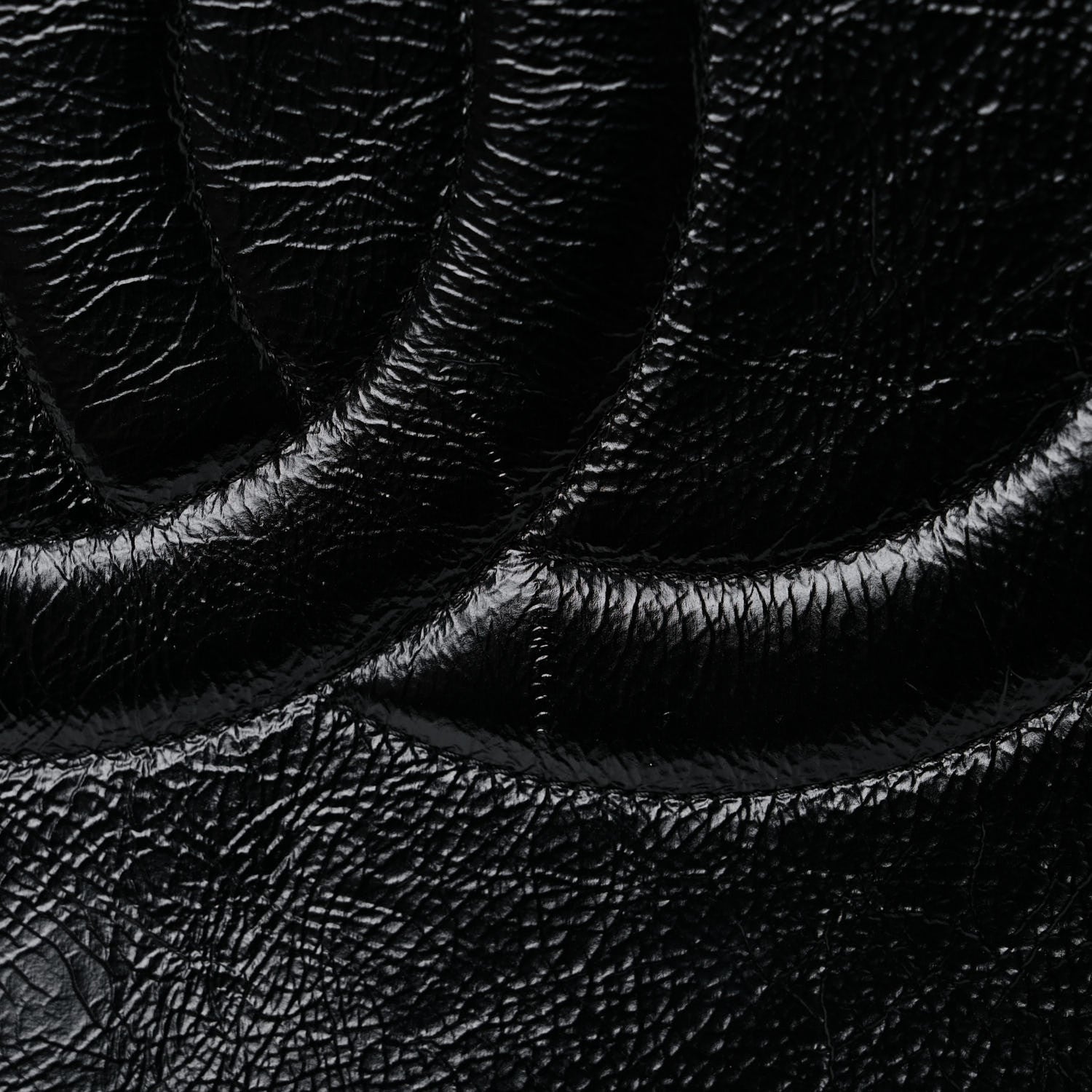 Chanel Shiny Aged Calfskin North South Shopping Bag Black 10 of 15