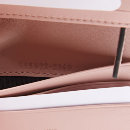 Gucci Calfskin Matelasse GG Marmont Card Case Wallet Perfect Pink 6 of 6