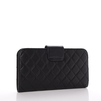 Chanel Sheepskin Quilted Beauty Lock Clutch Black 3 of 8