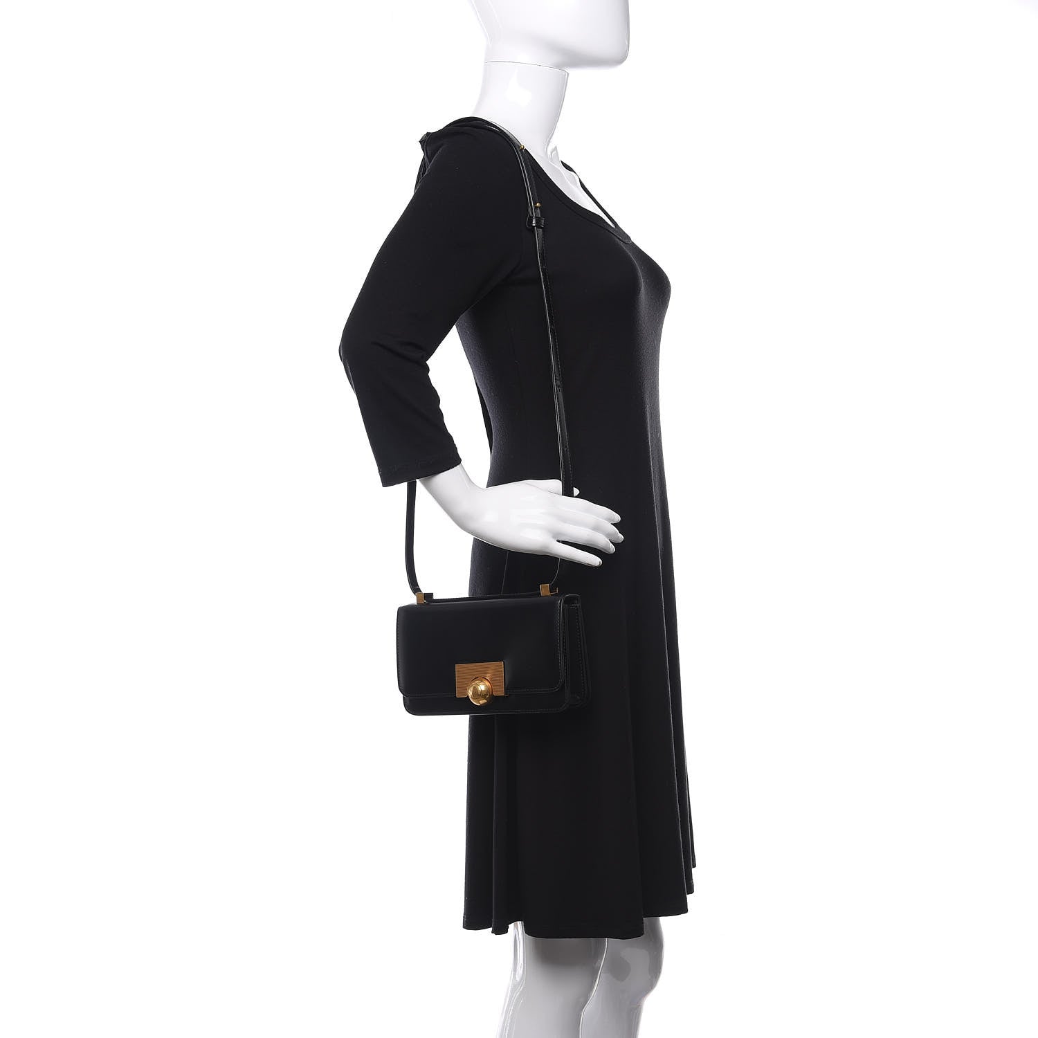 Bottega Veneta Spazzolato Calfskin Mini Classic BV Bag Black 2 of 8