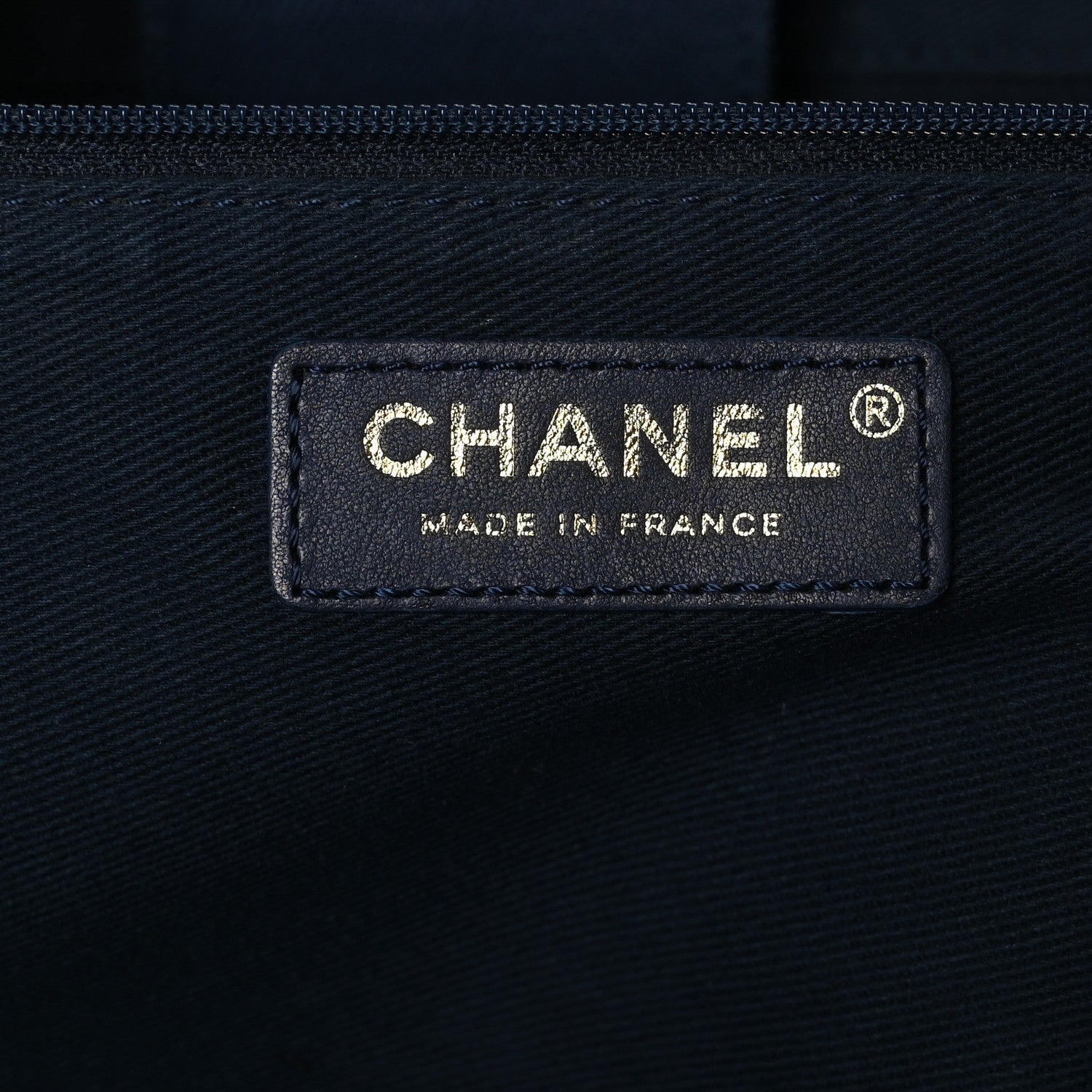 Chanel Denim Chevron Coco Tote Navy 7 of 9