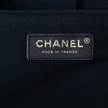 Chanel Denim Chevron Coco Tote Navy 7 of 9