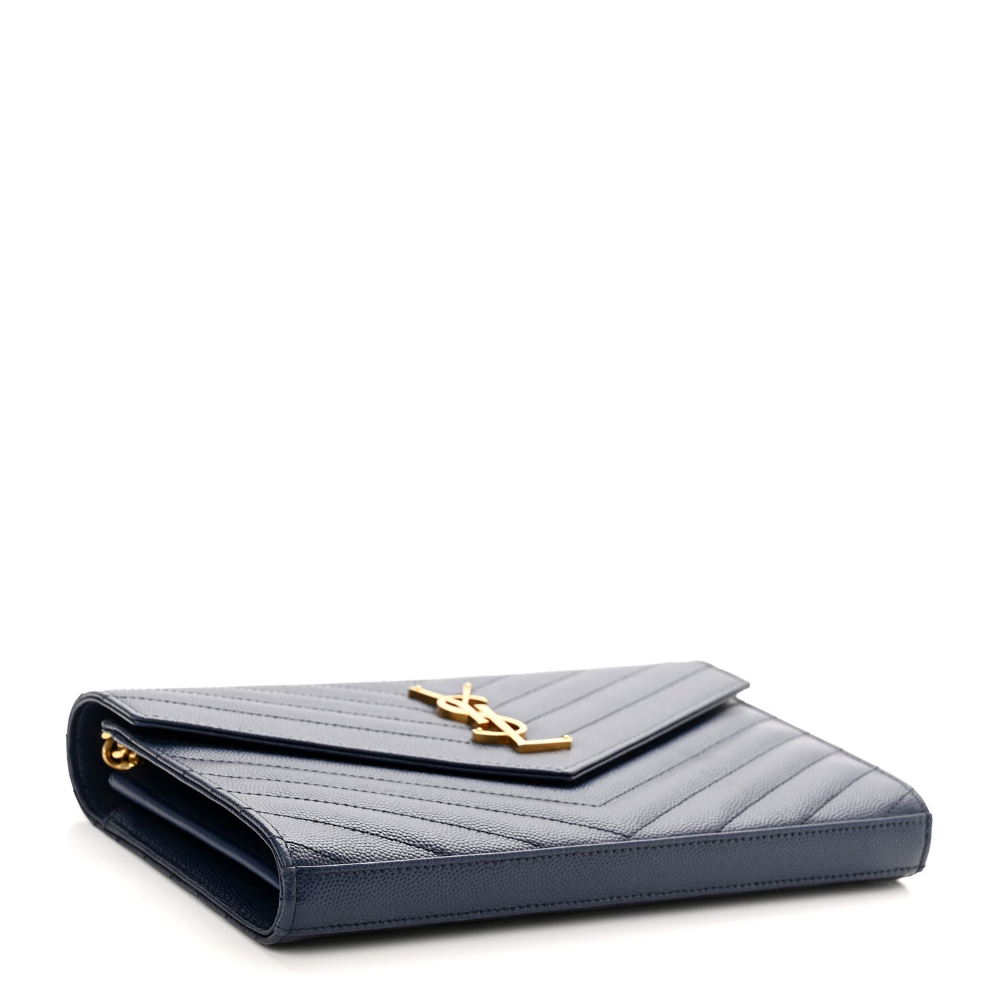 Grain De Poudre Matelasse Chevron Monogram Chain Wallet