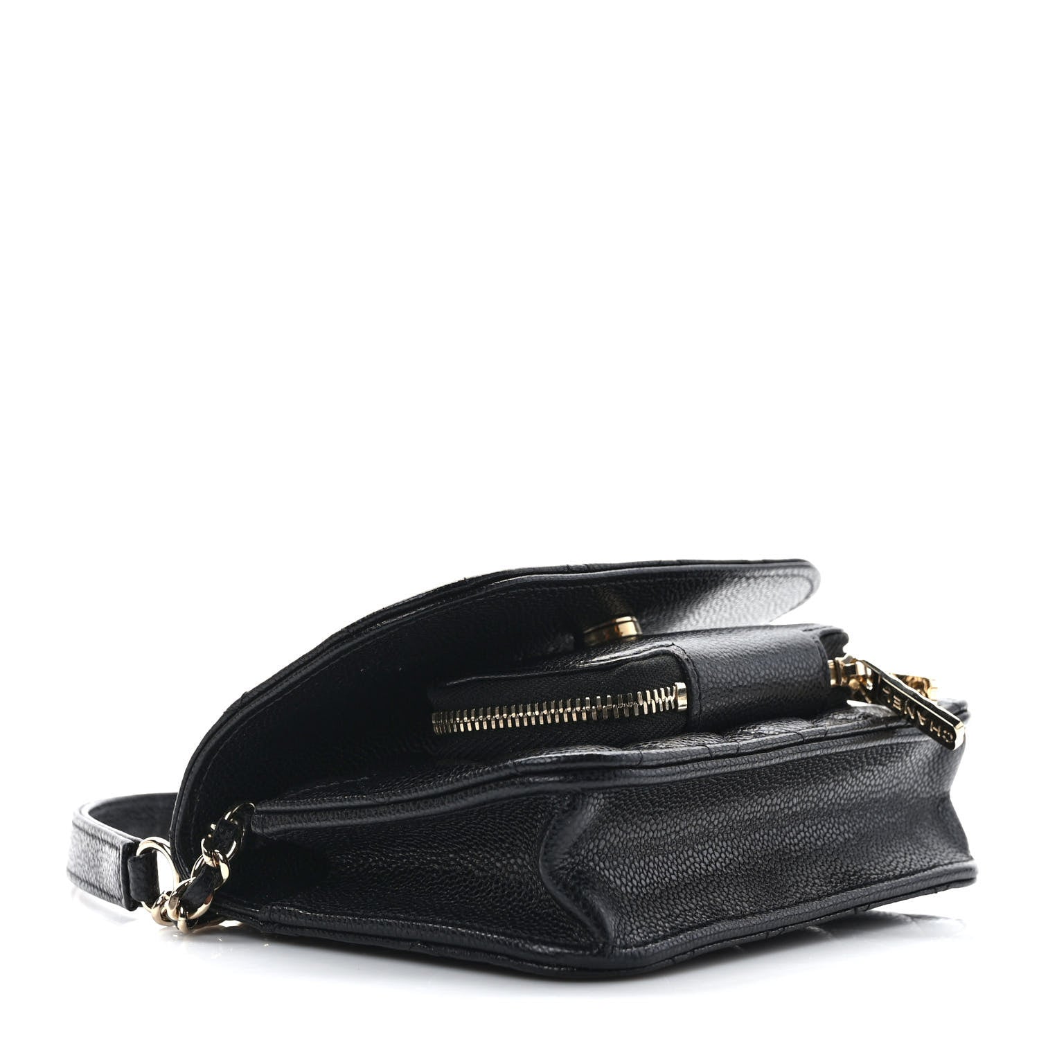 Chanel Caviar Quilted Business Affinity Clutch With Chain Black 4 of 10