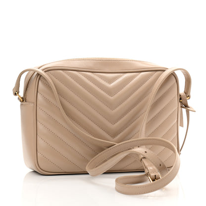 Saint Laurent Calfskin Matelasse Monogram Lou Camera Bag Dark Beige 3 of 8