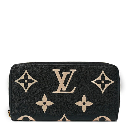 Louis Vuitton Empreinte Monogram Giant Zippy Wallet Black Beige 1 of 11