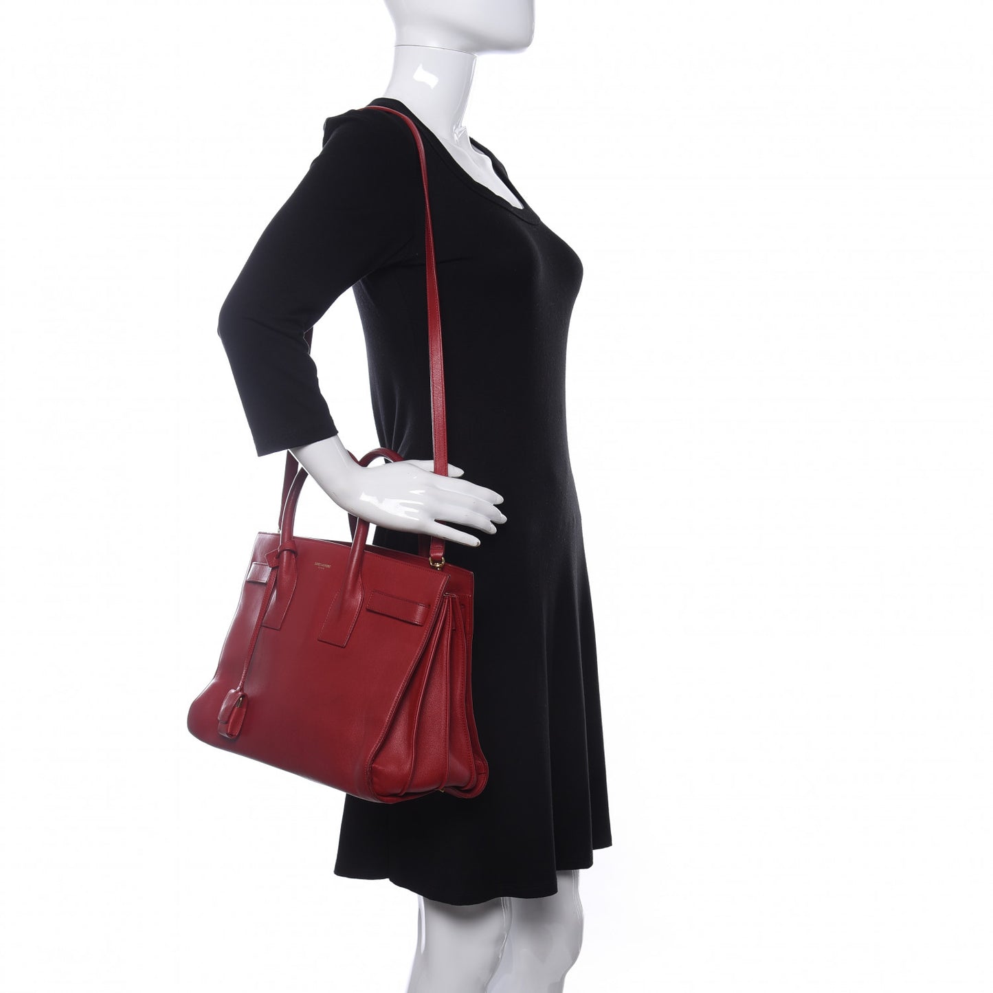 Calfskin Small Sac De Jour Lipstick Red