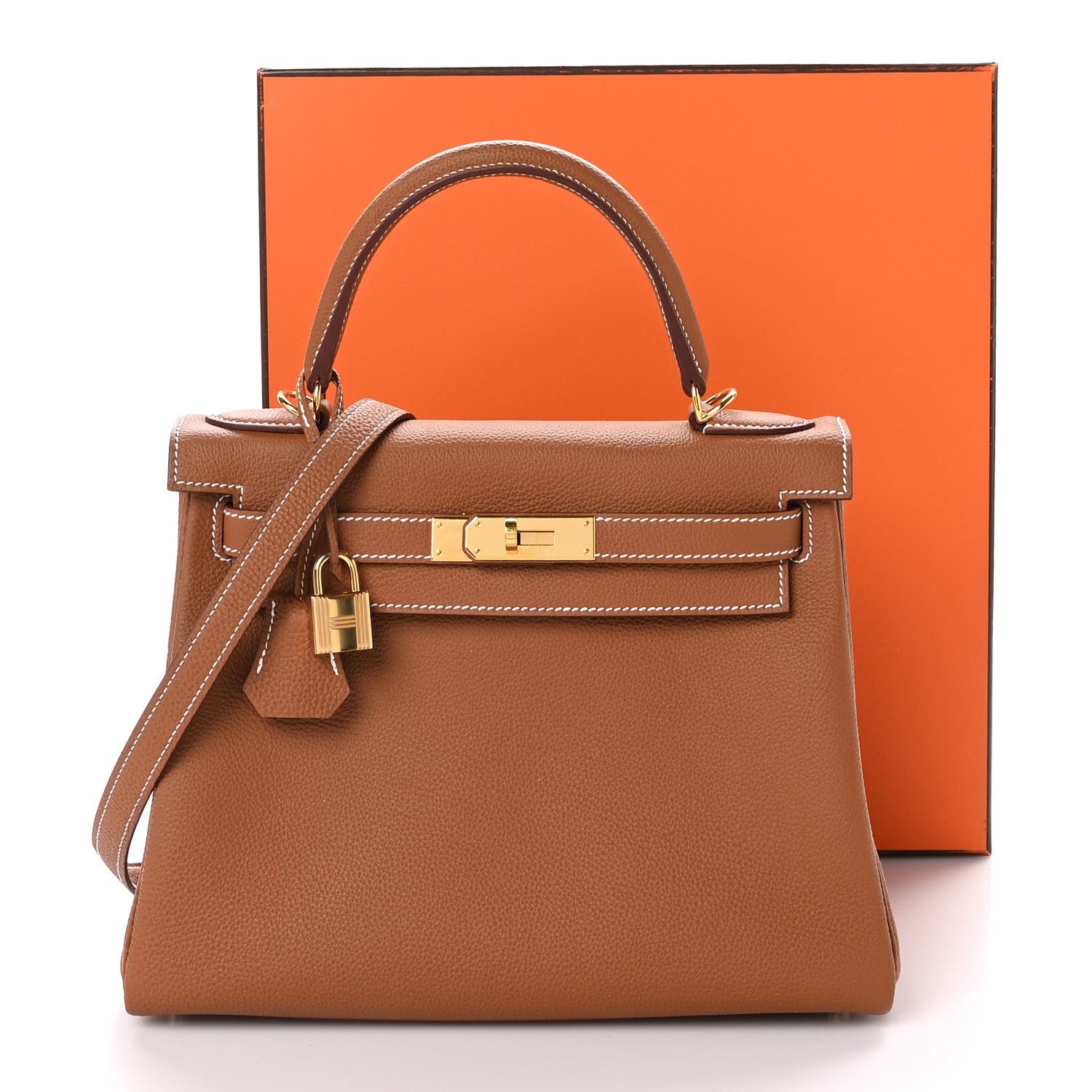 Hermes Togo Kelly Retourne 28 Gold 11 of 11