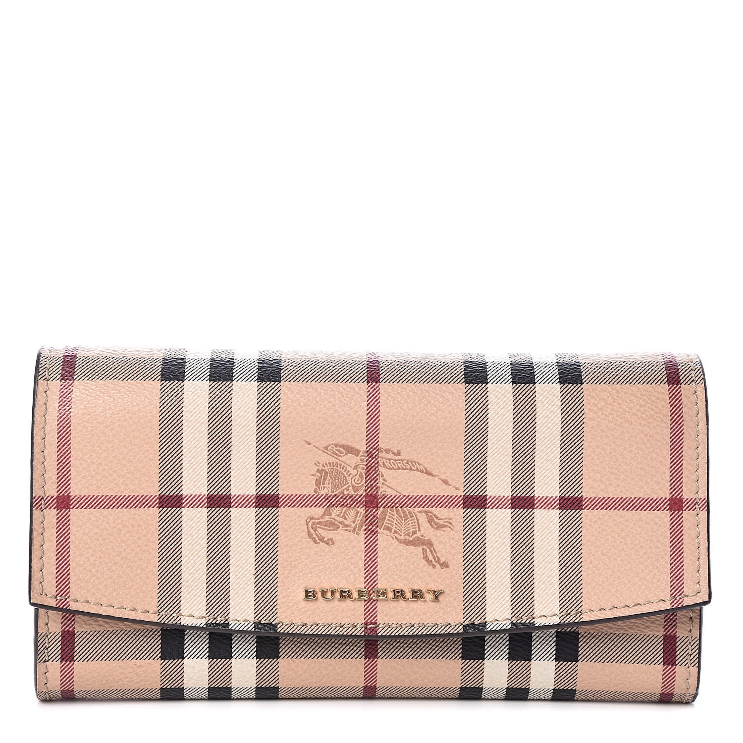 Burberry Haymarket Check Halton Wallet Tan 1 of 7