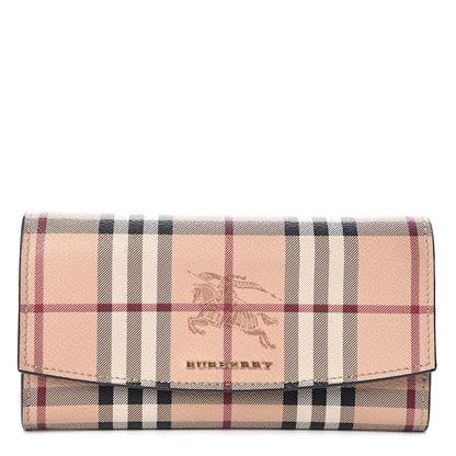 Burberry Haymarket Check Halton Wallet Tan 1 of 7