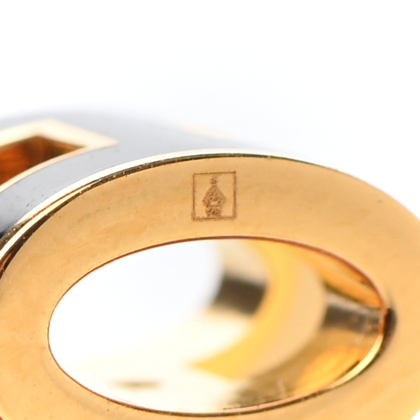 Gold Lacquered Pop H Earrings Black