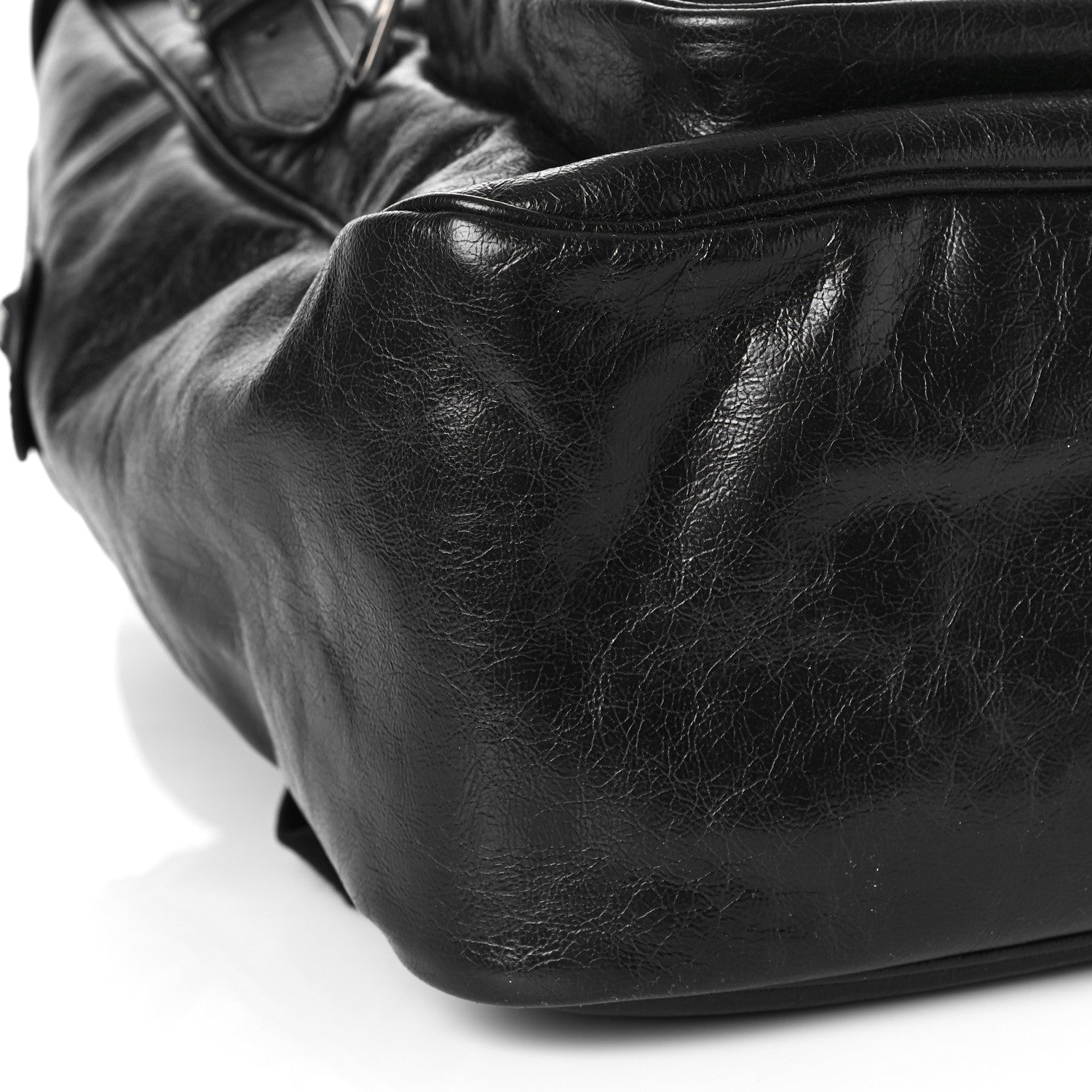 Gucci Fluffy Calfskin Mesh Nylon Medium Morpheus Double Buckle Backpack Black 9 of 10