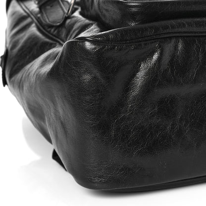 Gucci Fluffy Calfskin Mesh Nylon Medium Morpheus Double Buckle Backpack Black 9 of 10