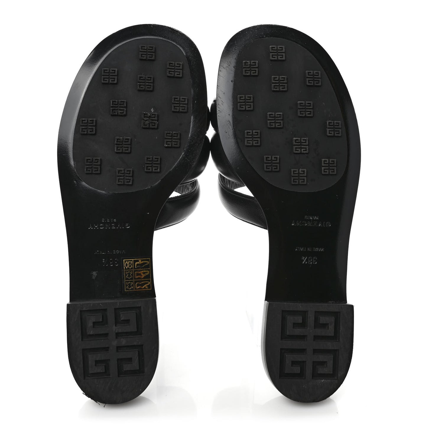 Nappa G Flat Sandals 38.5 Black