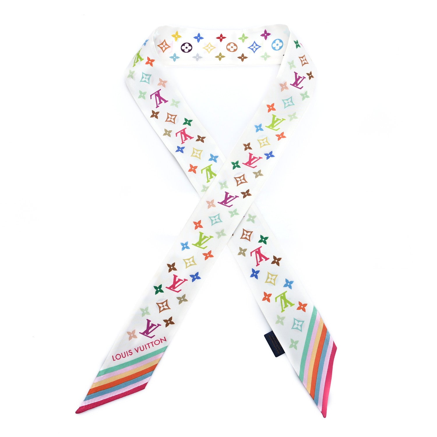 Louis Vuitton LV X TM Silk Monogram Multicolor BB Bandeau White 1 of 3