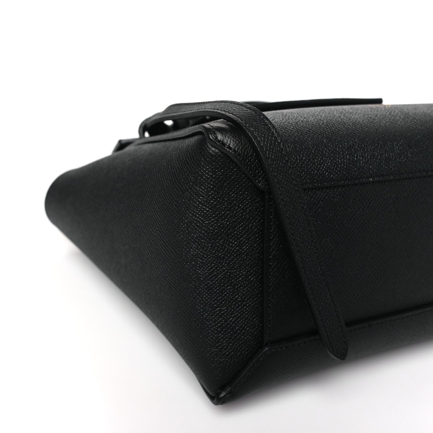 Grained Calfskin Micro Belt Bag Black