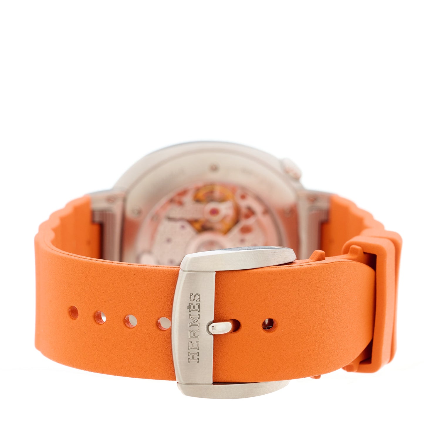 Stainless Steel Rubber 36mm Cut Automatic Watch Orange