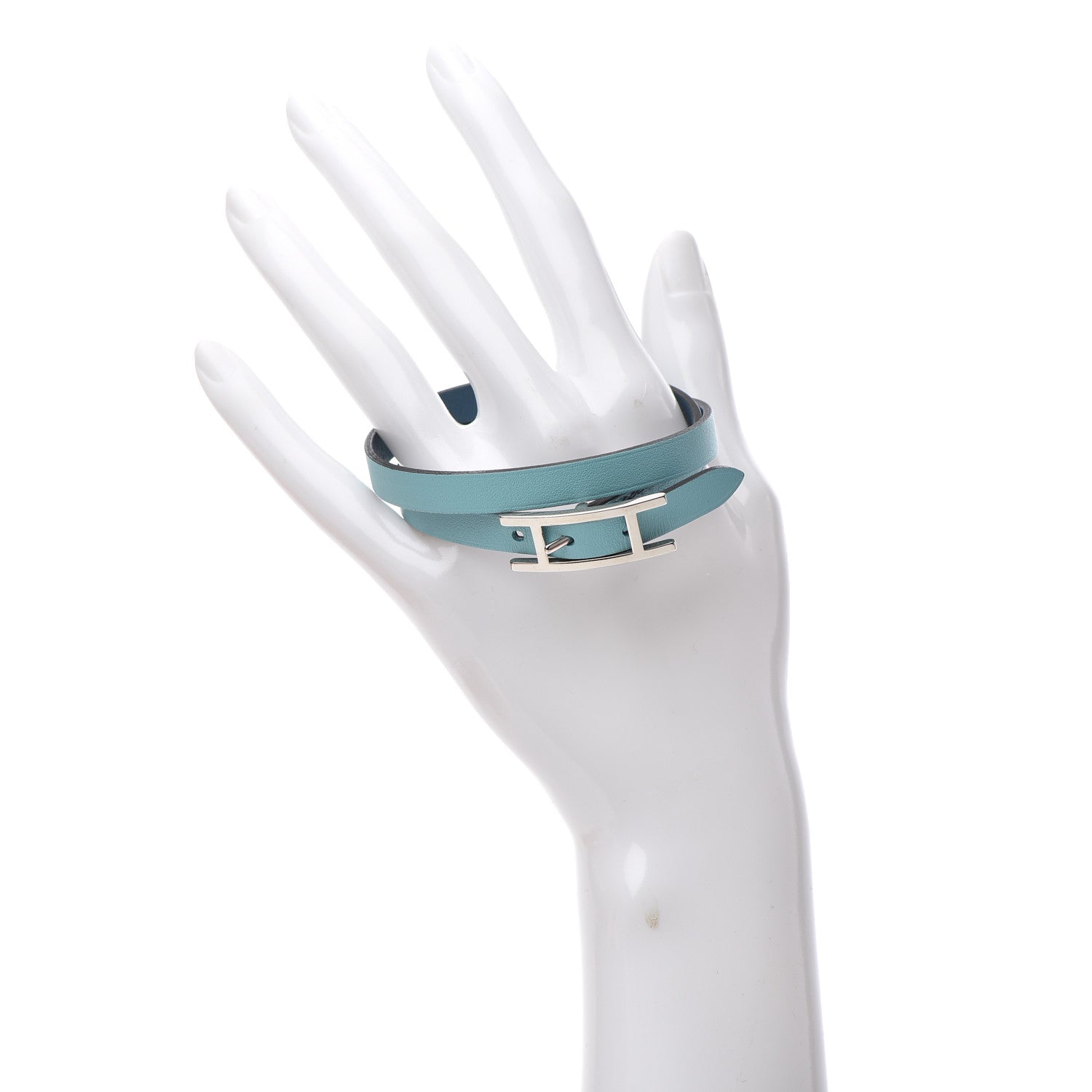 Hermes Swift Behapi Double Tour Bracelet M Bleu Atoll Colvert 2 of 4