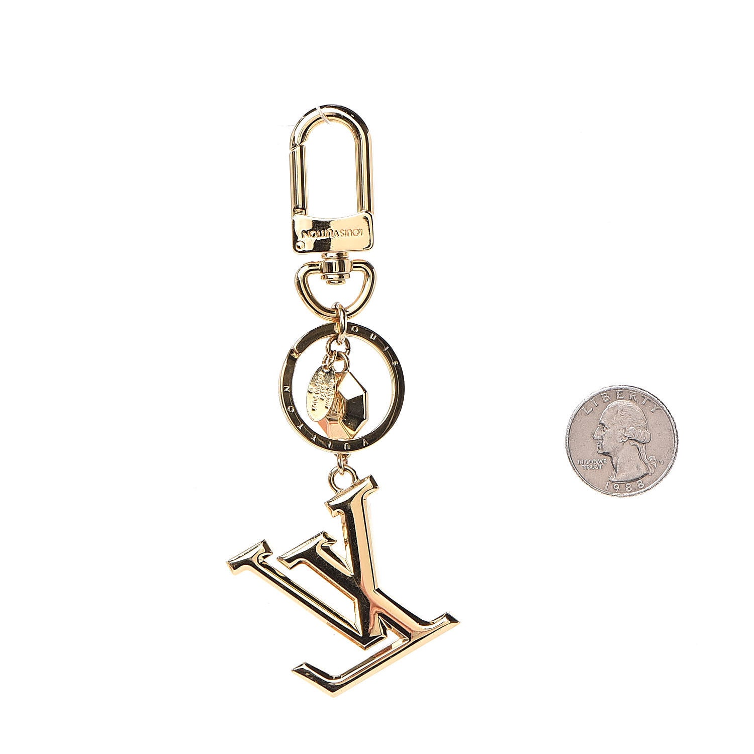 Louis Vuitton LV Facettes Bag Charm Key Holder Gold 2 of 4