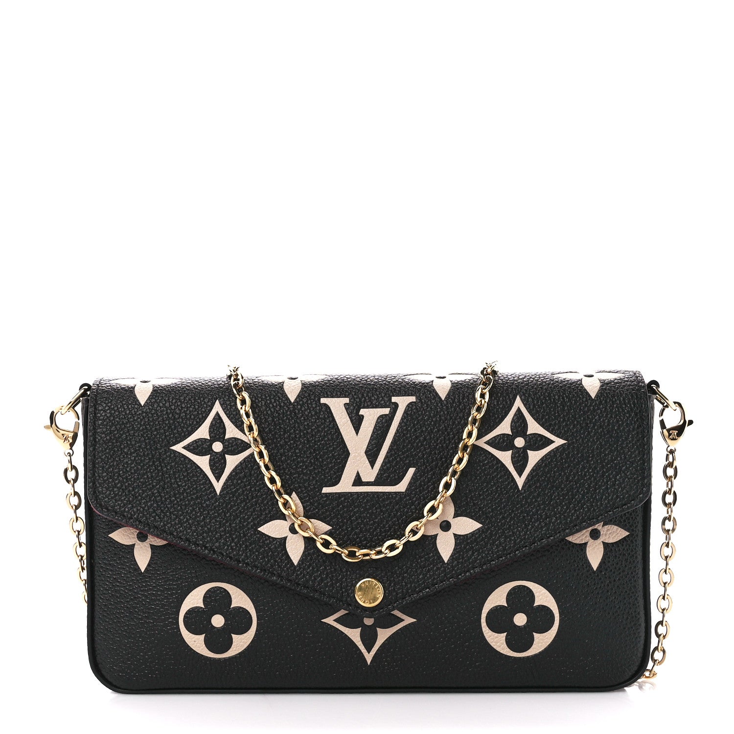 Louis Vuitton Empreinte Monogram Giant Felicie Pochette Black Beige 3 of 15