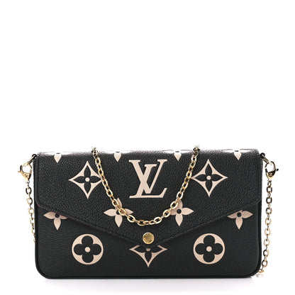 Louis Vuitton Empreinte Monogram Giant Felicie Pochette Black Beige 3 of 15