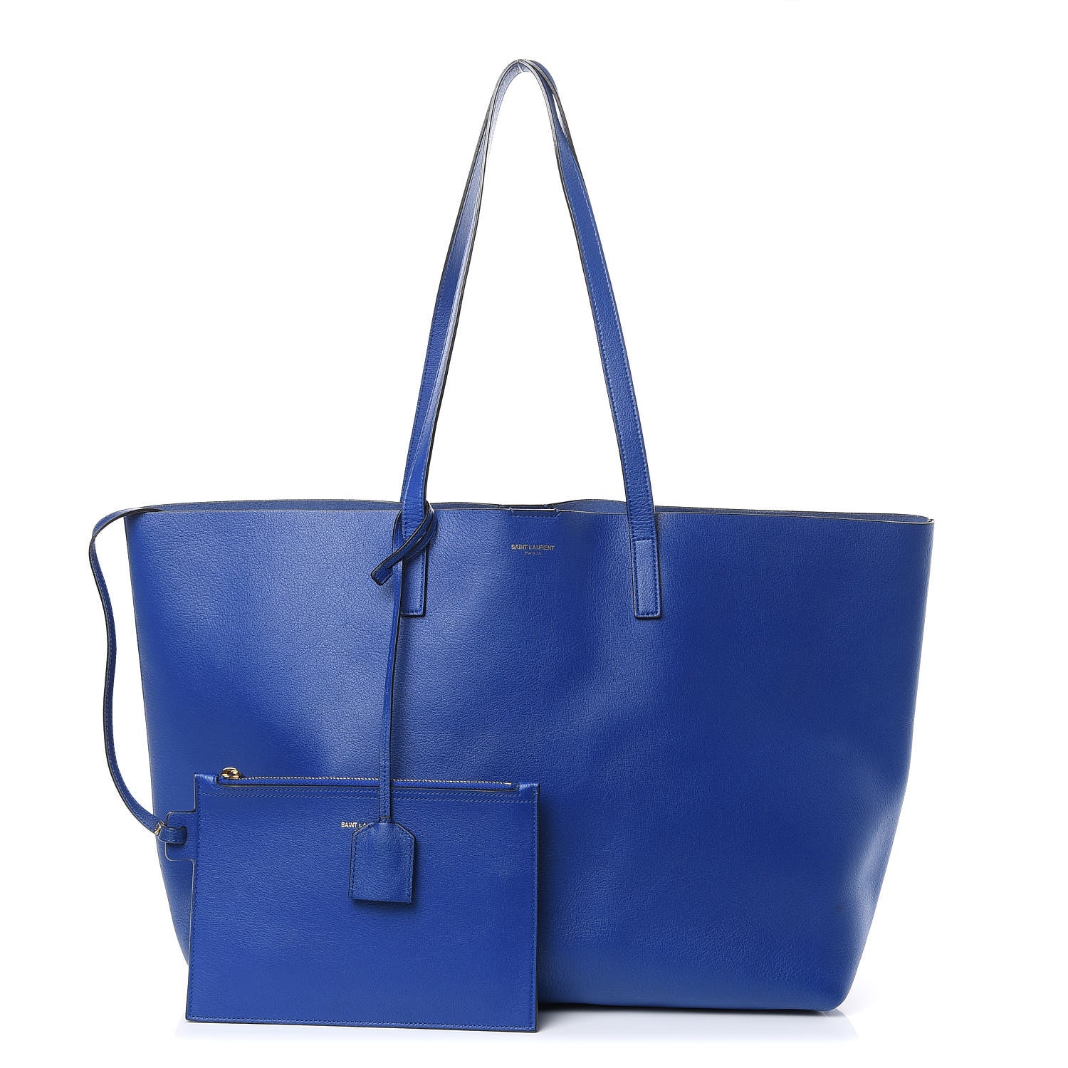 Saint Laurent Calfskin Large Shopping Tote Ultramarine 1 of 12