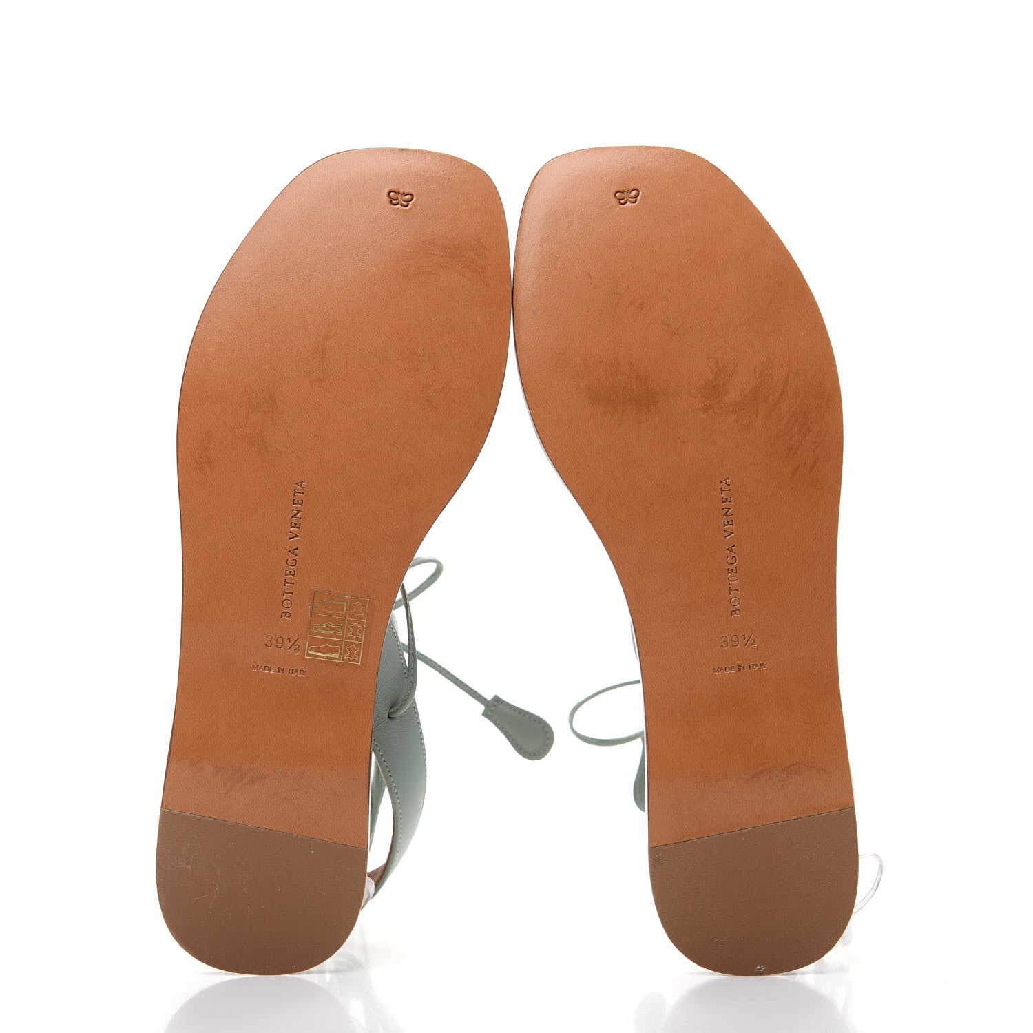 Bottega Veneta Calfskin Micro Intrecciato Flat Sandals 39.5 New Sauge 6 of 10