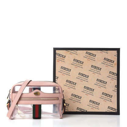 Gucci Vinyl Web Mini Ophidia Transparent Shoulder Bag Perfect Pink 10 of 10