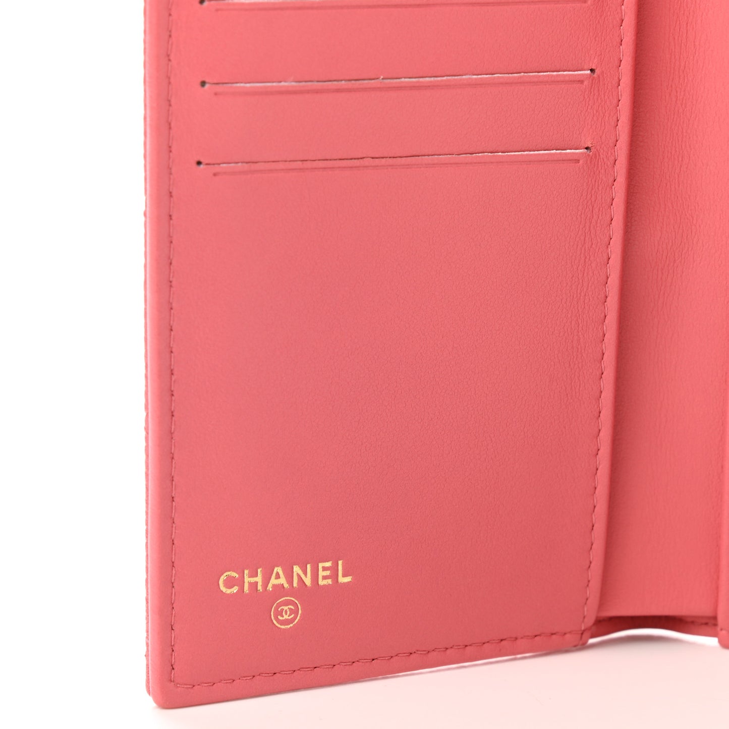 Caviar Quilted Medium Flap Wallet Dark Pink