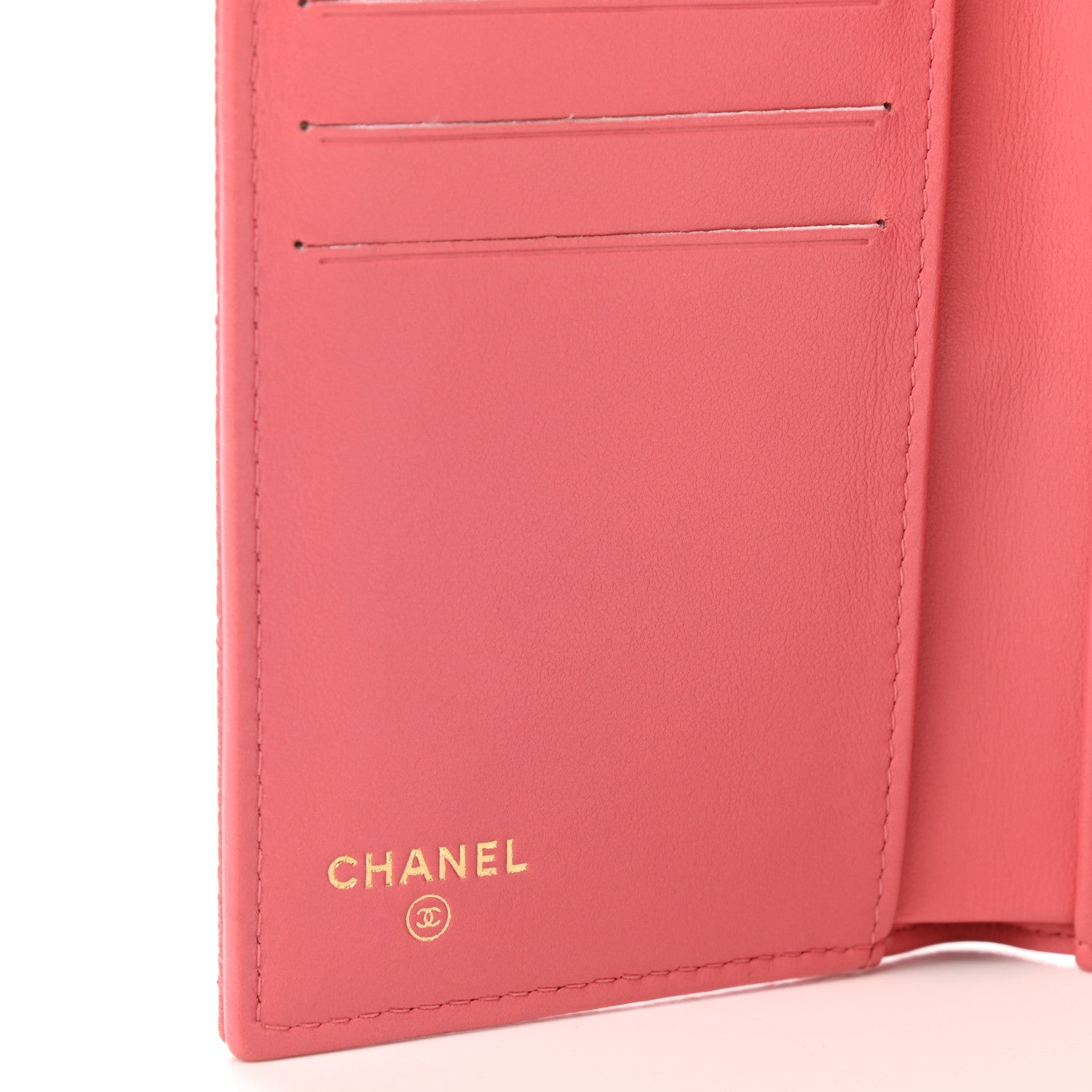 Chanel Caviar Quilted Medium Flap Wallet Dark Pink 6 of 9