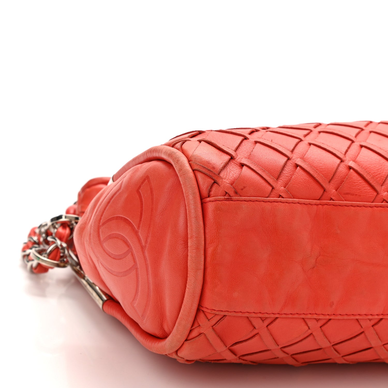 Chanel Lambskin Woven Medium Ultimate Soft Sombrero Hobo Red 8 of 12