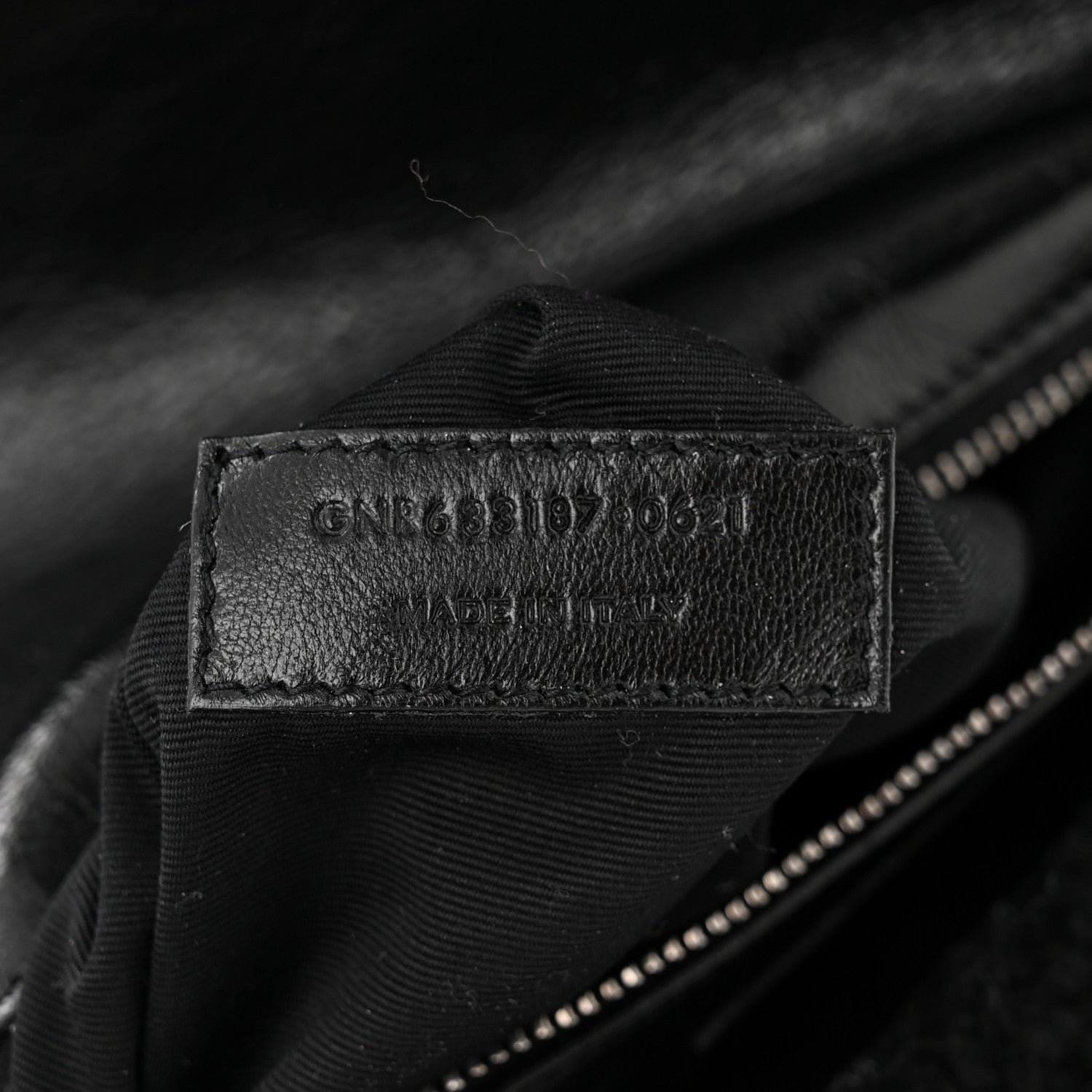 Saint Laurent Crinkled Calfskin Shearling Monogram Medium Niki Chain Satchel Black 7 of 11