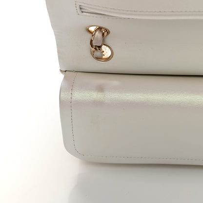 Chanel Iridescent Calfskin Quilted Medium Double Flap White 15 of 22