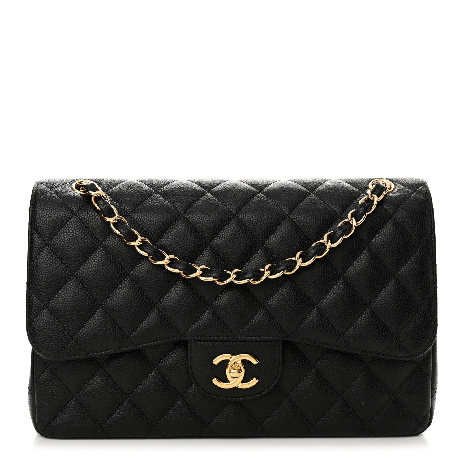 Chanel Caviar Quilted Jumbo Double Flap Black 1 of 14